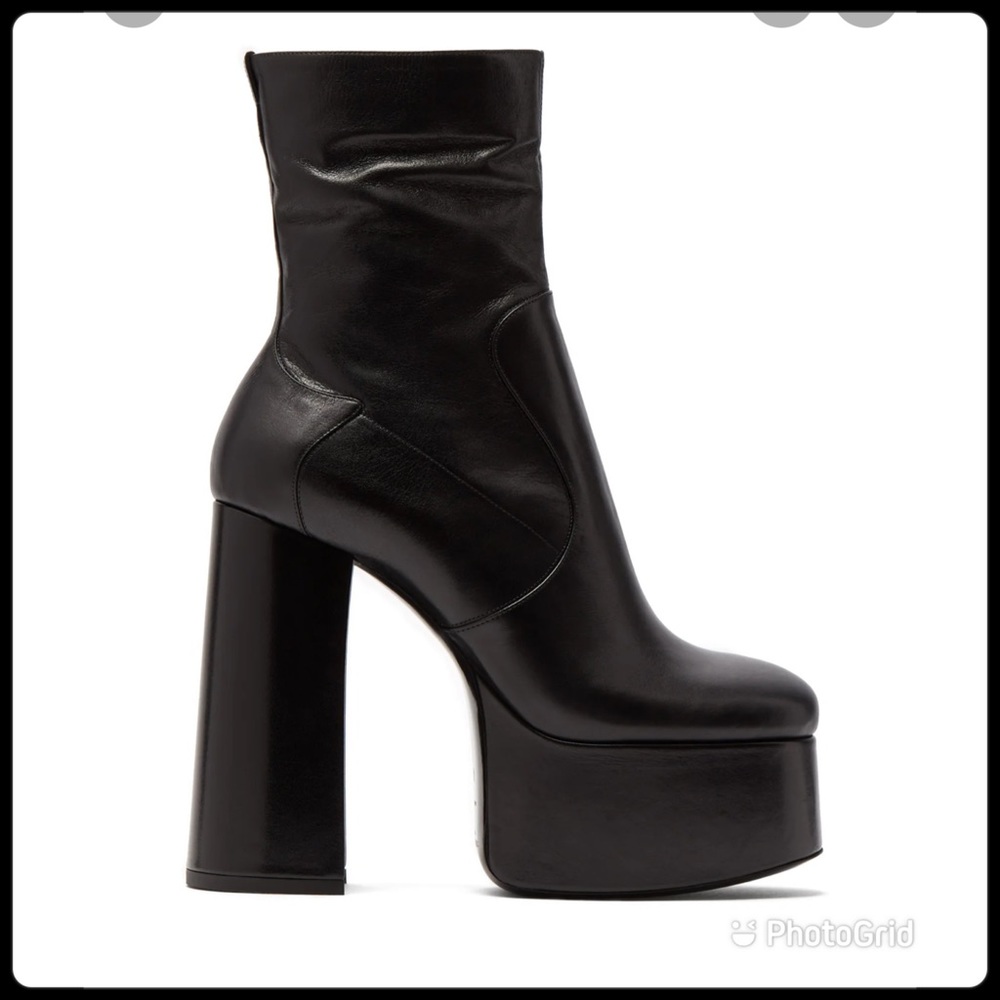 Saint Laurent Kangaroo Leather Billy Platform Boots Rare Sold Out Everywhere